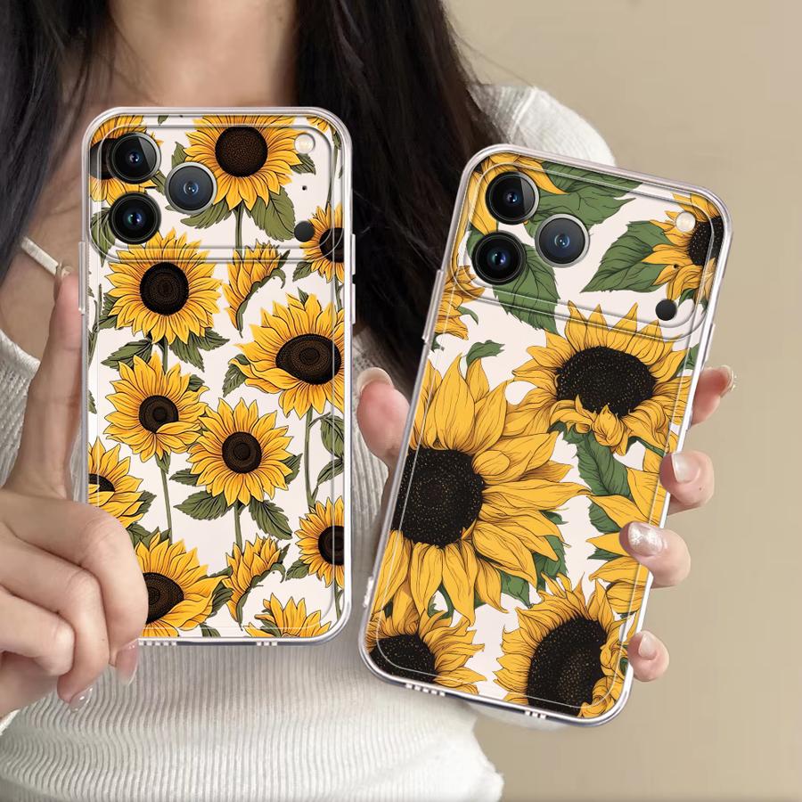 Phone Cases Iphone 13 - Cute Sunflower Pattern Case for Apple