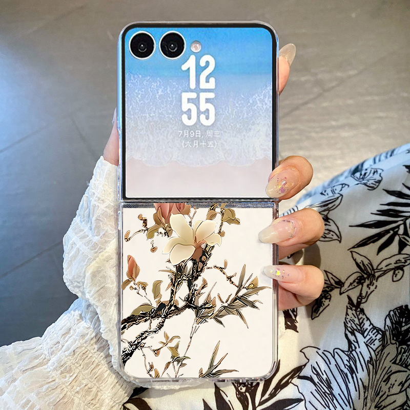 Phone Cases Z Fold 7 - Magnolia Flower Printed Phone Case For