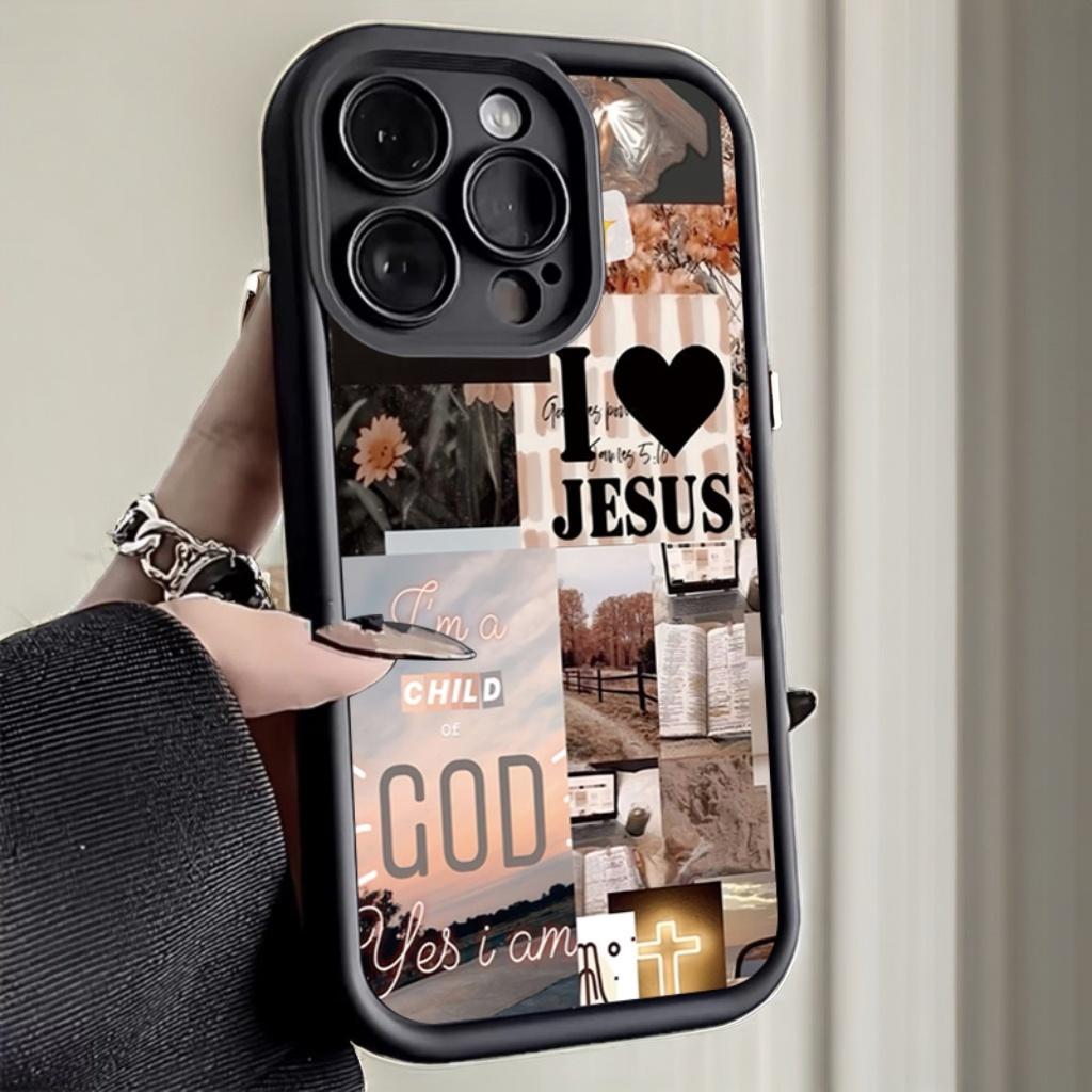 Phone Cases Jesus - Jesus Collage Pattern Thick Shockproof Phone
