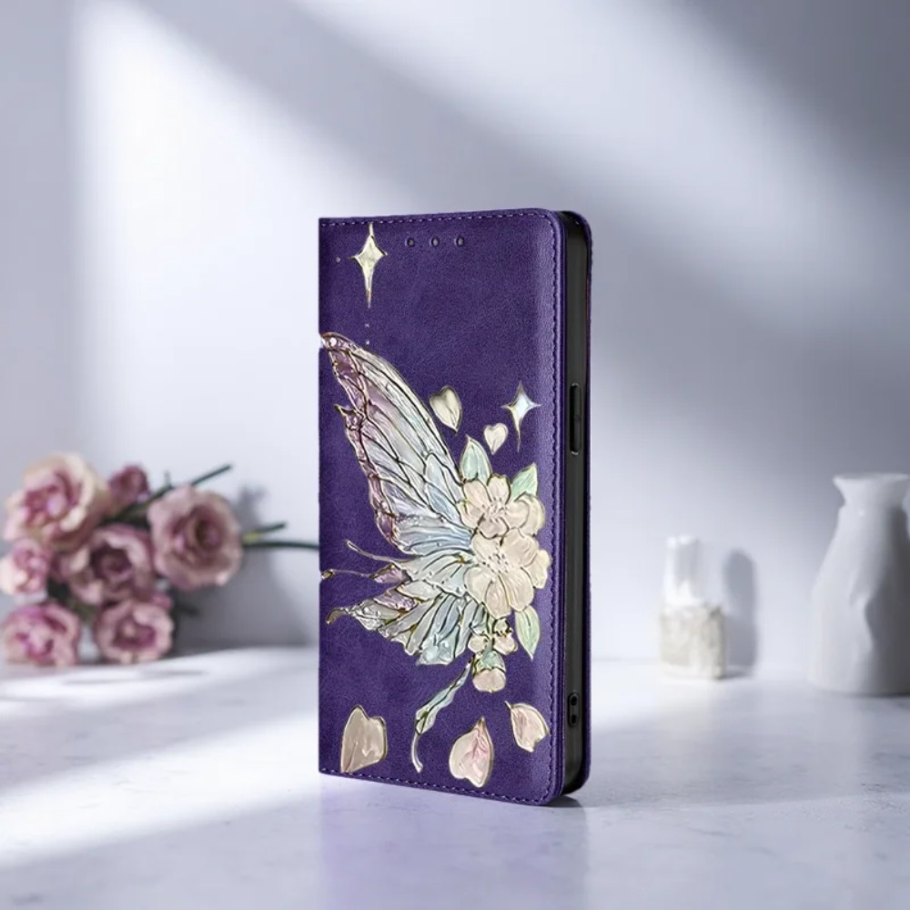 Phone Cases Galaxy S26 Ultra - Painted Magnetic Flip Leather Wallet Case