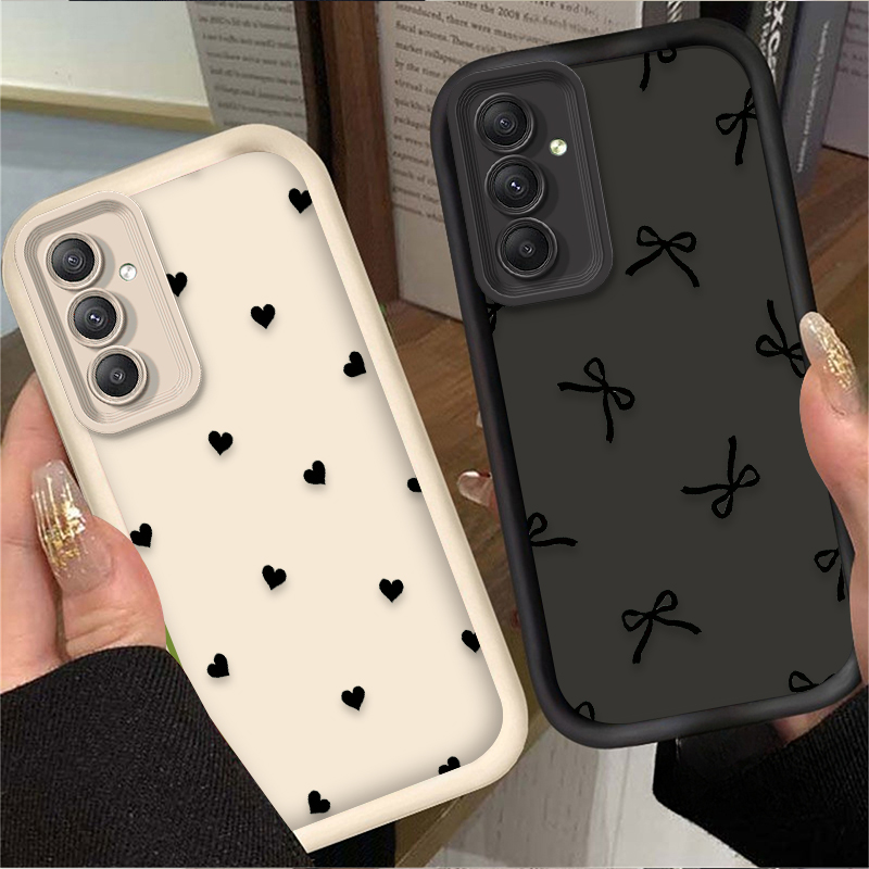 Black Love Heart Bowknot Case  - Phone Cases Samsung A14 recension och pris