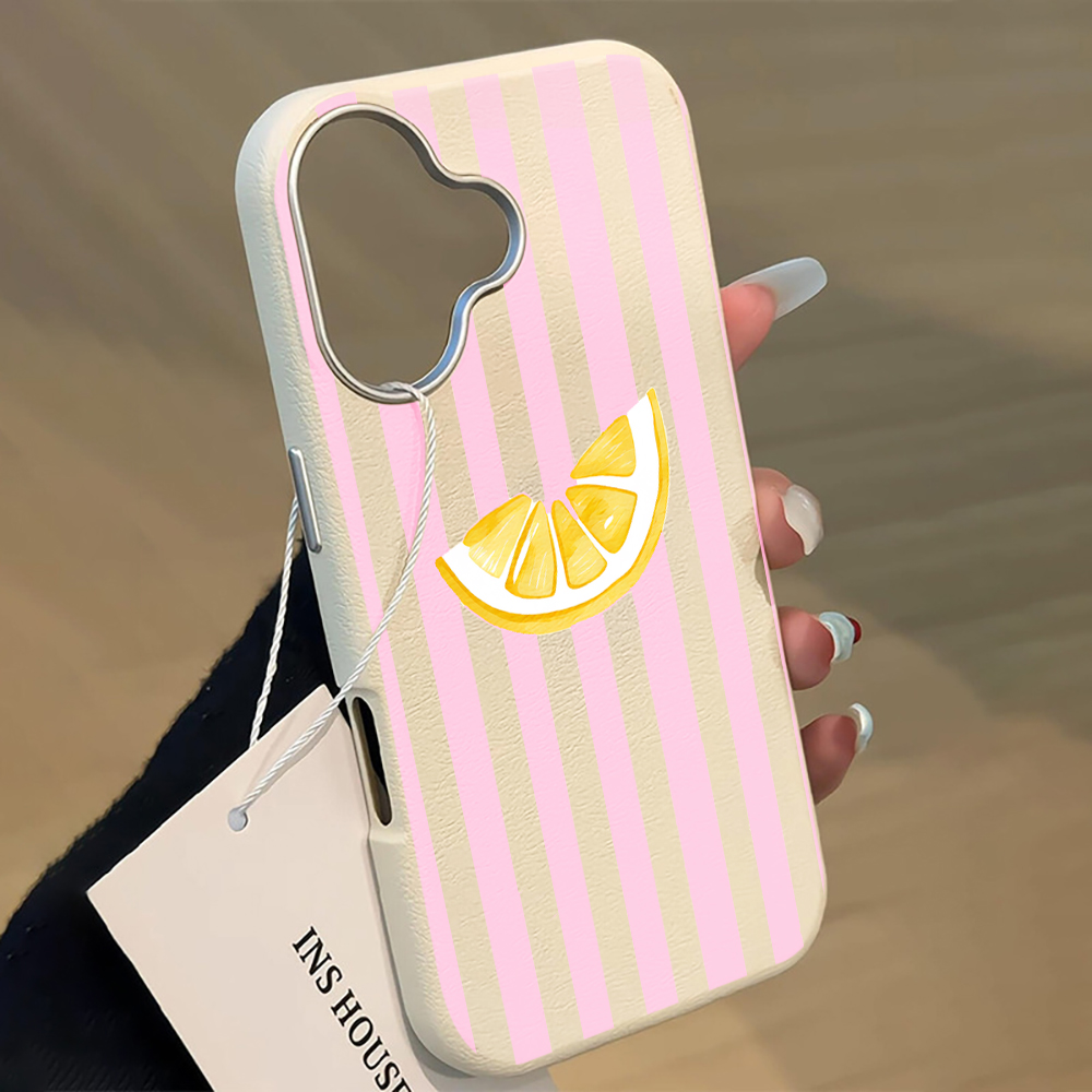 Lemon Pink Stripes Phone Case  - Phone Cases Xiaomi 15T recension och pris
