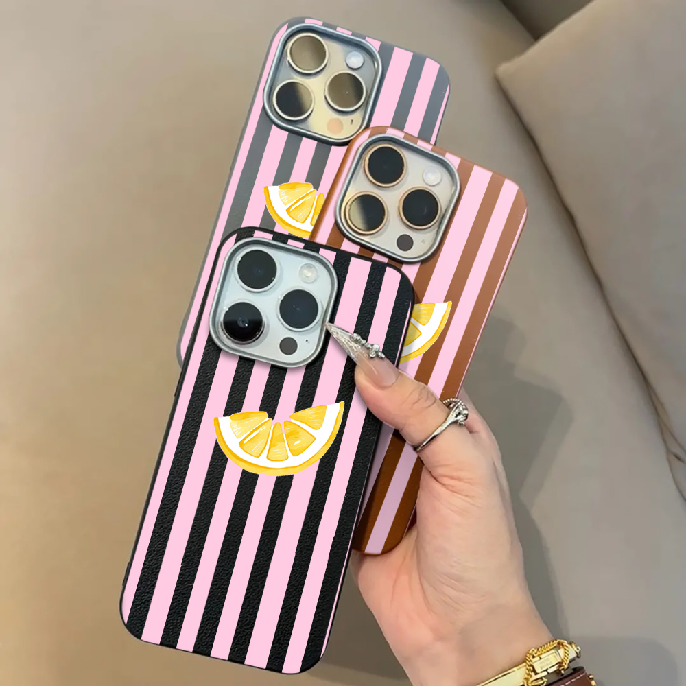 Lemon Pink Stripes Phone Case  - Phone Cases Xiaomi 15T recension och pris
