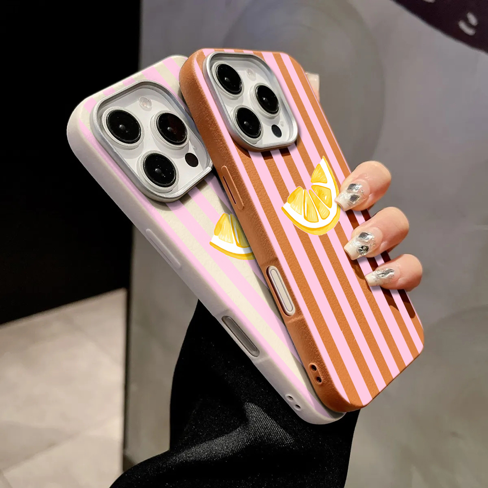 Lemon Pink Stripes Phone Case  - Phone Cases Xiaomi 15T recension och pris