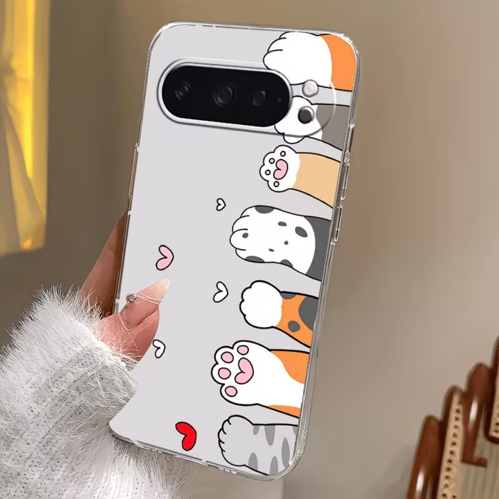 Cartoon Cat Paw Print Crystal  - Phone Cases Google Pixel 9 recension och pris