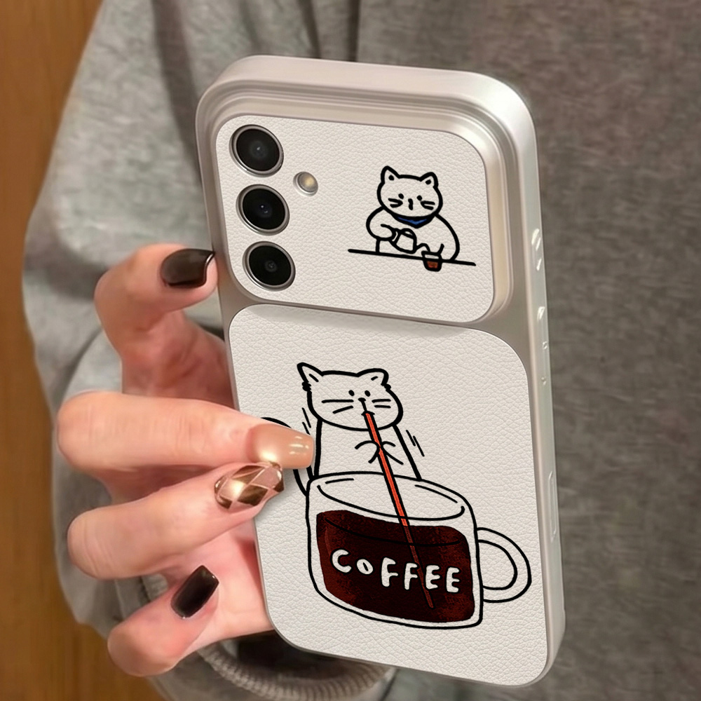 Coffee Cute Cat Phone Case For - Phone Cases Samsung A14 recension och pris