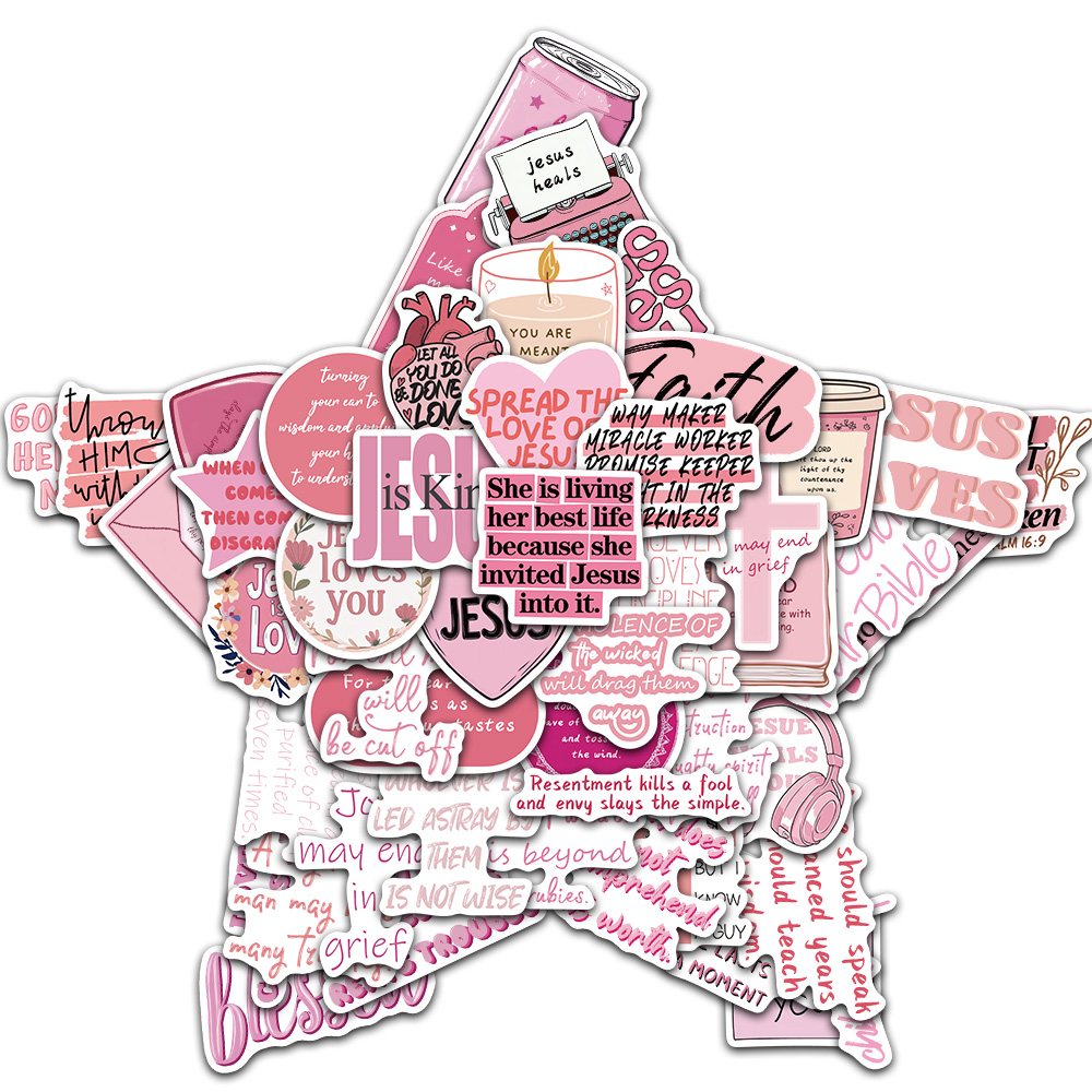 50/100PCS Pink Bible Jesus Gra - Phone Cases Jesus recension och pris