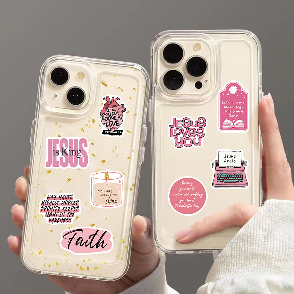 50/100PCS Pink Bible Jesus Gra - Phone Cases Jesus recension och pris