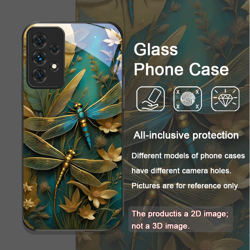 Flower Golden Dragonfly Temper - Phone Cases Samsung A14 recension och pris