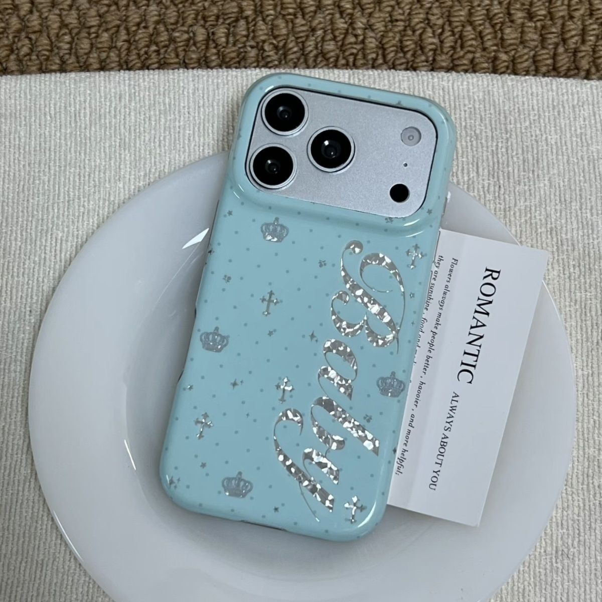 Korean Ins Mint Colored Englis - Phone Cases Iphone 13 recension och pris