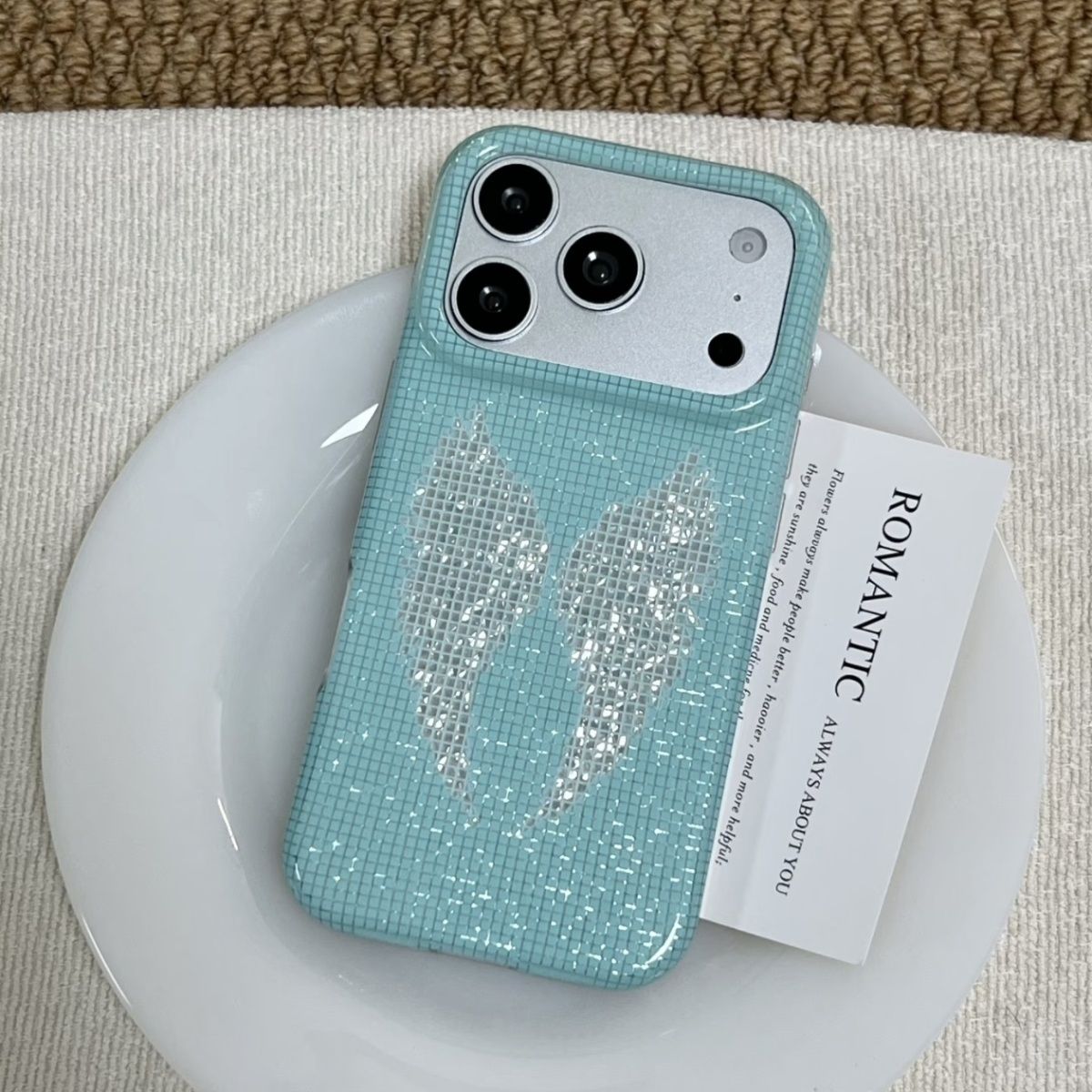 Korean Ins Mint Colored Englis - Phone Cases Iphone 13 recension och pris