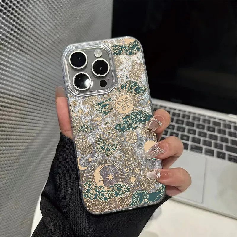 Sun Moon Clouds Glitter Phone  - Phone Cases Wholesale recension och pris
