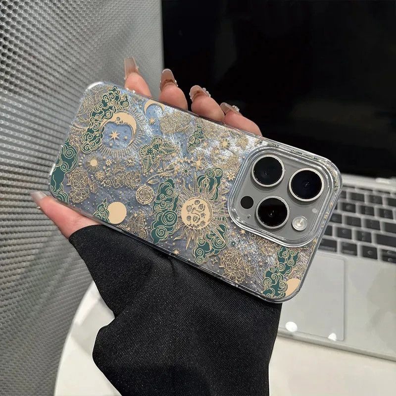 Sun Moon Clouds Glitter Phone  - Phone Cases Wholesale recension och pris