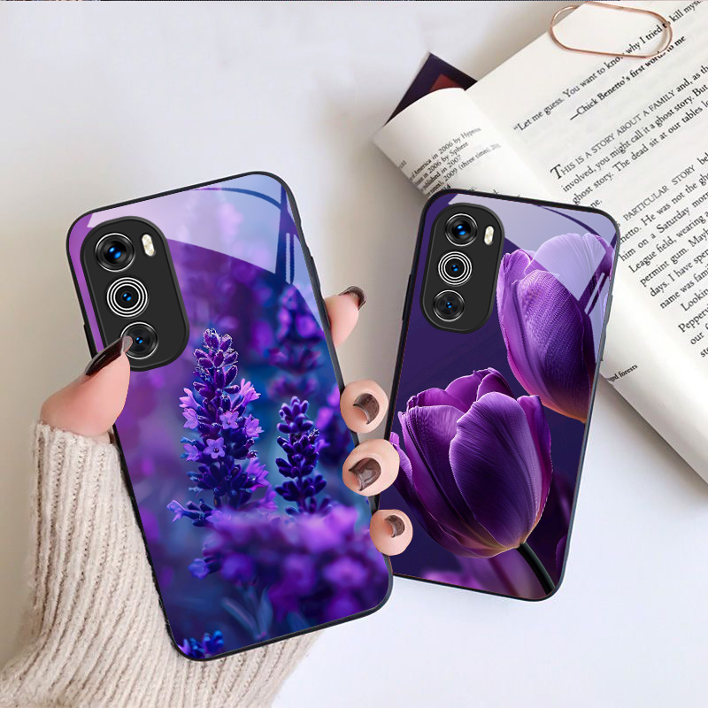 Purple tulip pattern For Motor - Phone Cases Moto G recension och pris