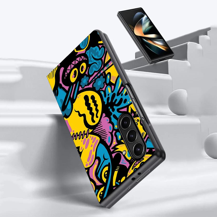 Cartoon Graffiti Design Case f - Phone Cases Z Fold 7 recension och pris